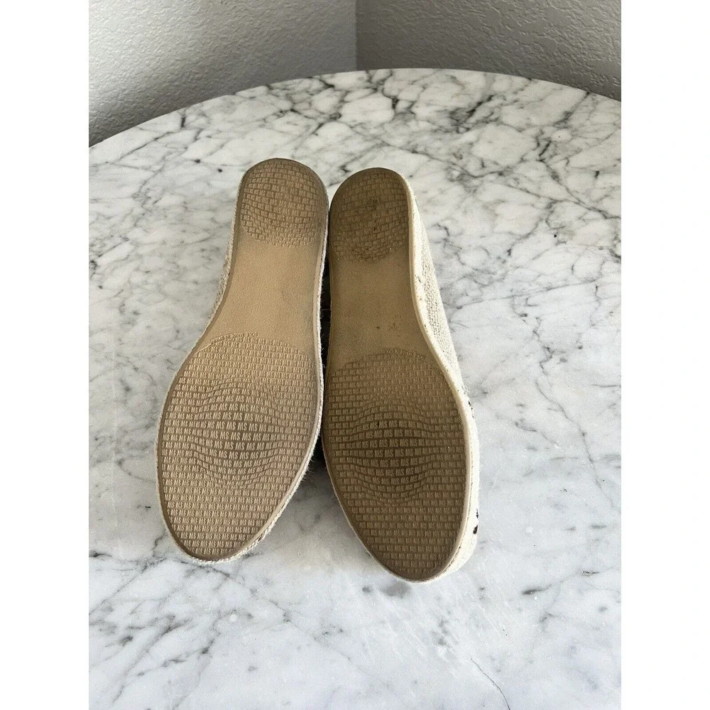 Stuart Weitzman Womens Espadrille Slip On Shoes Size 8 M Animal Print Jute